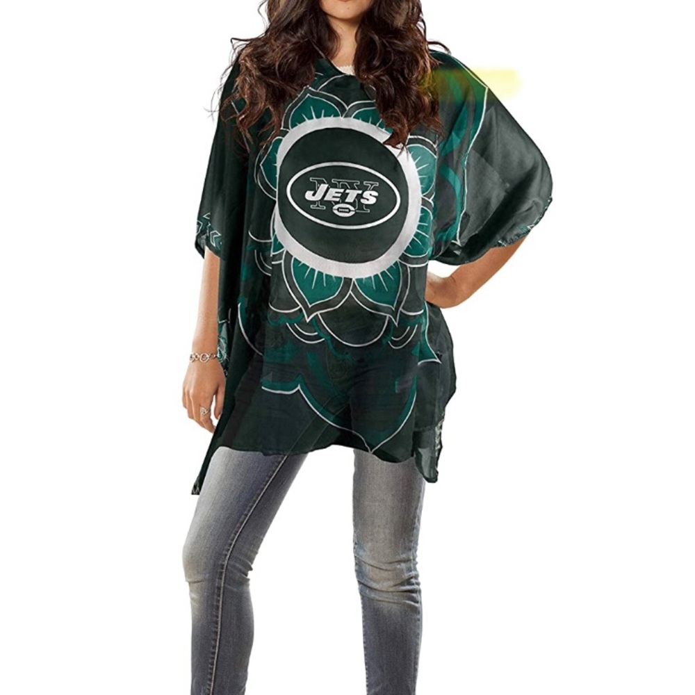 NFL New York Jets women’s caftan, poncho, cover up